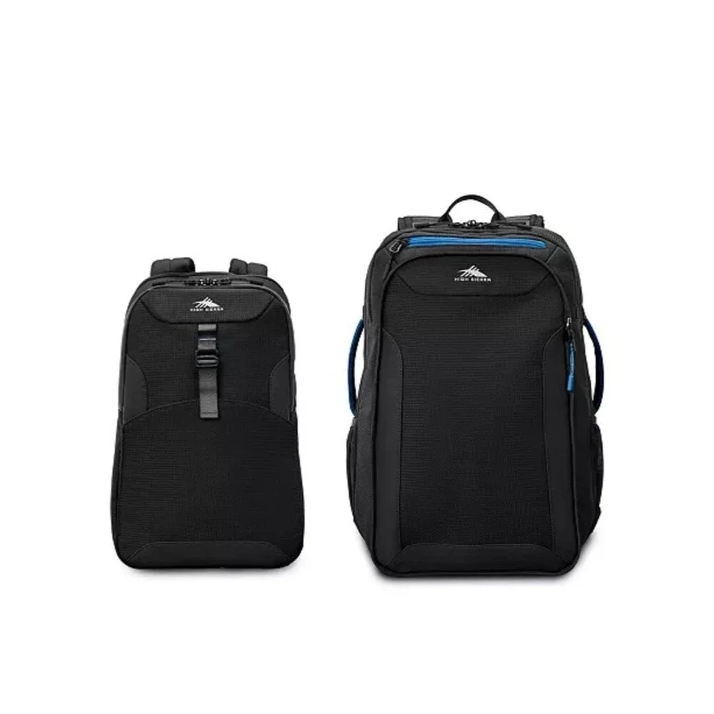 High Sierra Black Campus Backpack18.5 Hi-Life 3-In-1 Convertible, travel bag